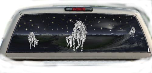 Unicorn- 17 Inches-by-56 Inches Compact Pickup Truck- Rear Window Graphics
