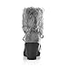 Show Shine Women's High Quality Nubuck and Faux Cony Hair Fold Over Wedge Platform Snow Boots