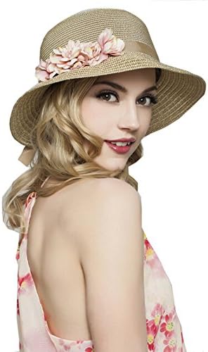 KM sun hatKm Fashion Women Aesthetic Foldable Simulation Wreath Sunhat