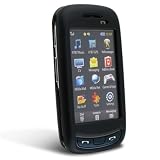 Clip On Rubber Coated Case for Samsung Impression A877 - Black