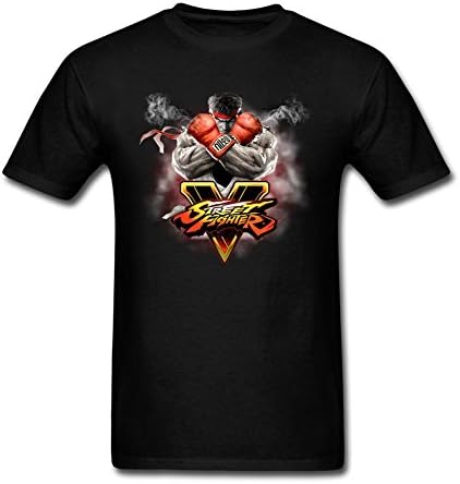 VinDT Men's Street Fighter V 5 Game Logo T-Shirts Size XL Black