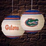 FLORIDA GATORS Team Logo 18 x 18 Decorative RICE PAPER LAMP (Includes 15 Hanging Cord)