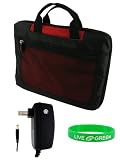 417GqX2oPrL. SL160  Acer Aspire One AOA150 1029 8.9 Inch Lightweight Checkpoint Friendly Netbook Bag with Home Wall Charger   Red Black