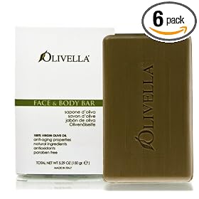 Olivella, Soap Bar Olive Oil, 5.28-Ounce (6 Pack)