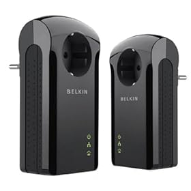 Belkin - Pack de 2 adaptateurs CPL avec prise int�gr�e - 200 Mbps