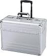Jüscha Alu-Pilotenkoffer 48x38x23 cm mit Trolleysystem silber