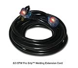 25' 8/3 STW Pro Grip 50A Welding Extension Cord Black
