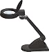 2-in-1 Fluorescent Desklamp with Built-In Magnifier Lens - 3.5-Diopter - Black Satin