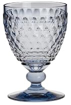 Villeroy & Boch Boston Blue Crystal Wine Goblets, Set of 4