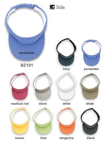 BZ101 Adams Breeze Pigment-Dyed Visor - Black - One
