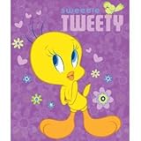 Sweetie Tweety Bird Plush Raschel Twin Size Blanket 60x80