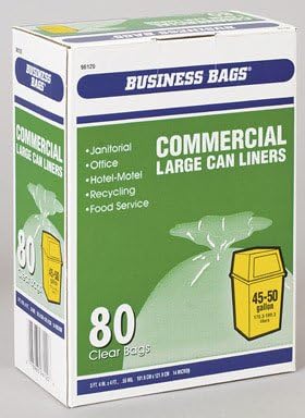 Business Bags Commercial Large Trash Can Liners (80 Ct.)