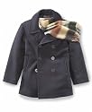 Trilogi Boys Wool Pea Coat and Scarf