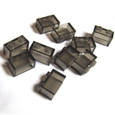 417H6Vr4W0L Lego Building Accessories 1 x 2 Transparent Smoke Brown Brick without Pin, Bulk   50 Pieces per Package