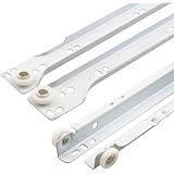 Prime-Line Products R 7212 Drawer Slide Kit, 19-3/4 in., Steel Tracks, White Powder Coat, Self-Closing