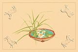 Art Poster, Reed and Pond Lily - 27.5 x 18.75