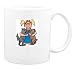 Mug with body, individuals, individual, hugging, mammal, humans, girl, person, dog, human, persons, people, pet, animal, love, canine