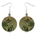 Handmade Unakite Medallion & Silver Earrings