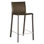 Baxton Studio 35-1/2-Inch-Tall Leather Counter Stool, Set of 2, Espresso Brown