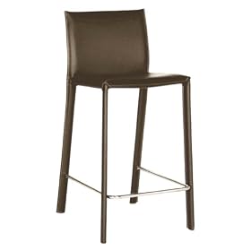 Click here to buy Baxton Studio 35-1 2-Inch-Tall Leather Counter Stool, Set of 2, Espresso Brown by Baxton Studio.