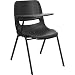 School Chairs - Flash Furniture RUT-EO1-BK-RTAB-GG Black Ergonomic Shell Chair with Right Handed Tablet Arm