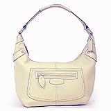 Coach Penelope Stone White Pebbled Leather Hobo Handbag 14680