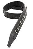 Levy's Leathers 2 1/2 Leather Strap with Pierce Circular Barbell Spike,Black
