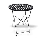 DC America WIT108, Soho Round Wrought Iron Table with Mesh Top