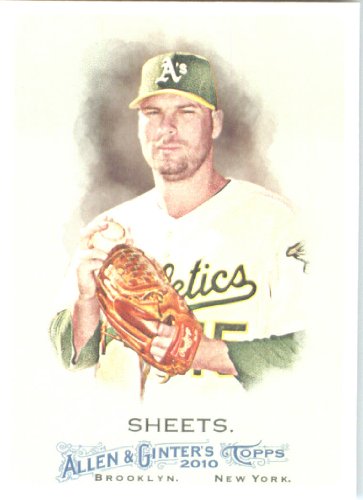 2010 Topps Allen & Ginter Baseball Card (SP - Shortprint) # 339 Ben Sheets SP - Oakland Athletics (Short Print)- MLB Trading Card in Screwdown Case