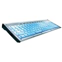 Vivanco Keyboard "LumiBoard" Multimedia-Tastatur mit blauer Hintergrundbeleuchtung und 9 Multimediatasten