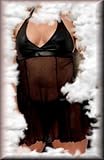 IMAGE OF Sexy y2Diva Leather and Fishnet Baby Doll shown with G-String (DIVA2-100X) in Queen Plus Size 1X, 2X or 3X