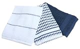 Popcorn 3-Piece Kitchen Towel Set, Blue