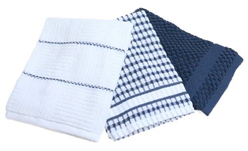 Popcorn 3-Piece Kitchen Towel Set, Blue