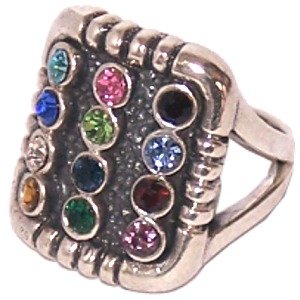 Ring made of Priestly Breastplate - Antique Sterling Silver (Choshen ) Hoshen ( Size 11 American Standard )