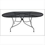 DC America WIT172 Charleston Wrought Iron Table, 72-Inch by 42-Inch