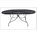 DC America WIT172 Charleston Wrought Iron Table, 72-Inch by 42-Inch