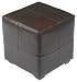 Kitchen & Housewares : Global Distinctions B4-BRN Square 17-Inch-High Leather Ottoman, Brown