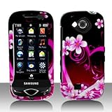 "Purple Heart Snap on Hard Skin Cover Case for Samsung Reality Sch-u820
