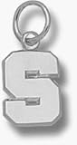Michigan State Spartans Polished S 3/8 Charm - Sterling Silver Jewelry