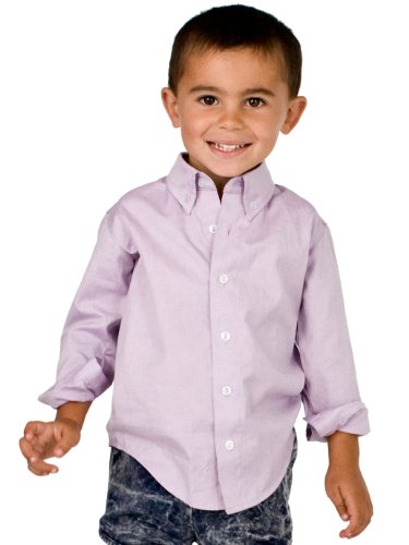 American Apparel Kids Pinpoint Oxford Long Sleeve Button-Down Shirt