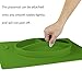 Biubee One-Piece Silicone Placemat + Plate with Spoon for Baby and Toddlers (green)