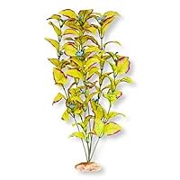 Vibran-Sea Flowering Willow Leaf Silk-Style Aquarium Plant, Large 13-14 tall, Yellow
