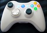 All White Silk Xbox 360 5 Mode Rapid Fire with Fast Reload Adjustable Modded Wireless Lighted Contro