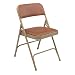 National Public Seating 1200 Series Steel Frame Upholstered Premium Vinyl Seat and Back Folding Chair with Double Brace, 480 lbs Capacity, Dark Midnight Blue/Char-Blue (Carton of 4)