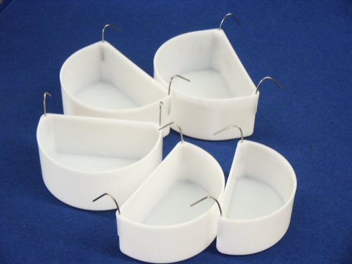 Buy Brand New Lot of 10 Bird Cage Seed Water Feeder Cup w/Hanger 8050