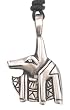 Egyptian Anubis Pharoah Pewter Pendant Necklace