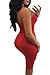 Merry21 Womens Sleeveless Low Cut Lace Up Bodycon Party Bandage Midi Dress