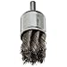 Norton Stem Mounted Knotted End Brush, Carbon Bristles, 0.014" Wire Size, 1/4" Shank Diameter, 1" Diameter (Pack of 1)