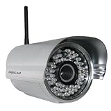 Foscam FI8905W Outdoor Wireless/Wired IP Camera 12 mm Lens (22� to 40� Viewing Angle) - Silver ~ Foscam