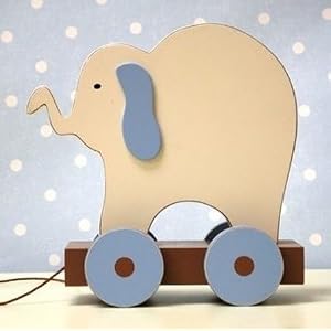 New Arrivals Pull Toy, Blue Elephant
